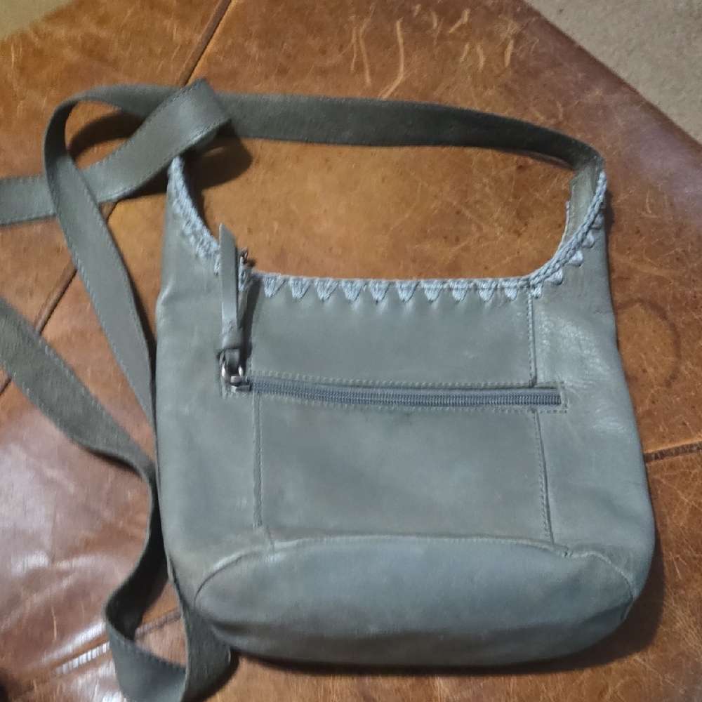 The Sak Stylish  Gray Leather Crossbody Bag